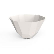 Dipott Pflanzgefäß Facet rund aus Aluminium ral 9016 verkehrsweiß Pflanzkübel ø 100 cm