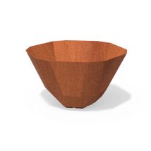 Dipott Pflanzgefäß Facet rund aus Corten-Stahl Pflanzkübel ø 100 cm