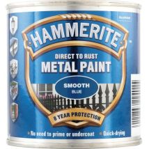 Direct to Rust Smooth Blue Metal Paint - 250ML - Hammerite