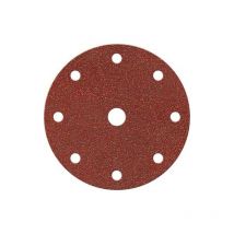Disco abrasivo fibrato velcrato 9 fori imperial mm 150x22,2 grana 180 cf=pz 100 Imperial