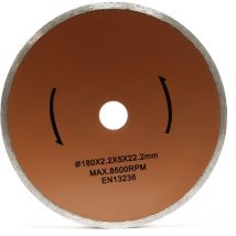 Wiltec - Disco corte repuesto cortadora azulejos eléctrica Ø180mm Recambio Repuesto Gres Losetas Cerámica