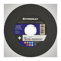 Disco da taglio Premium 2in1 D125x1mm dritto INOX / punta in acciaio 22,23mm PROMAT (Per 25)