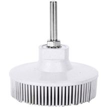 Disco de cepillo de cerdas de 3 pulgadas, rueda de pulido abrasiva de goma, cepillo abrasivo de goma para eliminar rebabas y óxido (blanco)