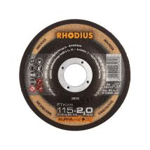 Rhodius - Disco de corte FTK26 115 x 2,0mm acodado (por 25)