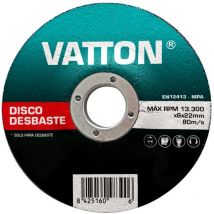 Disco de Desbaste 115x6.0x22 Vatton Pulido Profesional