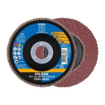 Pferd - Disque lamelle polifan a psf steelox D.125mm K.80 Kon.Steel/INOX Corindon a (Par 10)