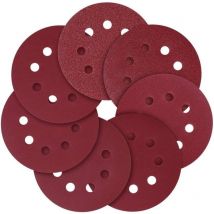 Soekavia - Disco de lija de 125 mm (5'), 8 agujeros, papel de lija de diferentes granos (40/80/120/240/320/600/800 piezas, 70 piezas) - RWBusiness,
