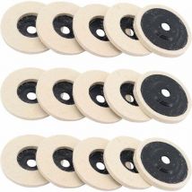 Disco de pulido, 15 piezas de 4 pulgadas y 100 mm de lana para amoladora angular