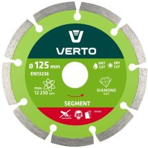 Disco diamantato 125x22,2 mm segmentato – Utensileria – Taglio su cemento, marmo, pietra e mattoni – Verto