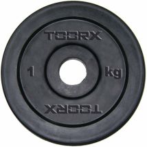 Disco in ghisa gommato 1 kg – foro ø25 mm – Nero – Toorx