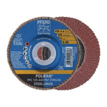 Disco lamellare polifan a psf steelox d. 125 mm A-60 conico granulazione acciaio (confezione da 10)