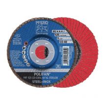 Pferd - Disco lamellare polifan co-cool sg steelox d. 125 mm granulazione 60 conico in (confezione da 10)