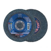 Pferd - Disco lamellare polifan z sgp curve steelox d. 125 mm granulazione 40 conico m (confezione da 10)