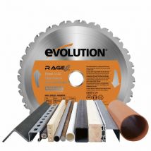 Evolution - Hoja de carburo de corte multimaterial para sierra ingletadora, Diam.