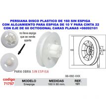 Teicocil - persiana disco plast.sin espiga 16x60 para cinta 22 06092101