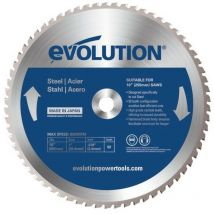 Evolution Power Tools - Hoja de carburo para acero D.255 mm Evolution