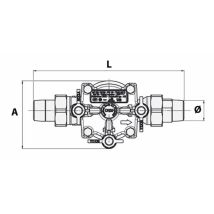 SOCLA – Antiriflusso a zona a pressione ridotta 20x27 mm – Filettatura: Plomberie, Larghezza: 27 mm