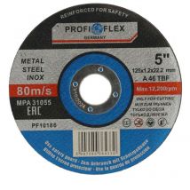 Discos de corte 125 x 1,2 mm, metal, acero inoxidable, acero inoxidable, Profi-Flex Germany 50 unidades