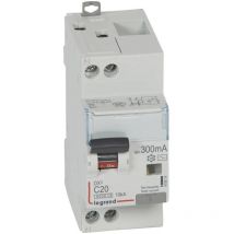 Disjoncteur Differentiel Dx3 6000 Vis/vis U+n 230v 20a Type Ac 300 Ma-10 Ka Courbe C 2m Legrand 410814