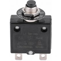 Disjoncteur 15A Interrupteur thermique de réinitialisation en option, 125-250V AC 50V DC Disjoncteur à bouton-poussoir de protection contre les