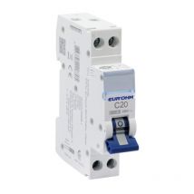 Eur Ohm - Disjoncteur 1P+N 20A courbe c vis haut/bas (20020)