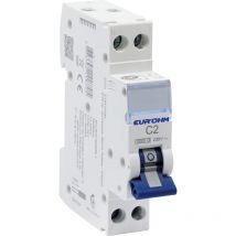 Eurohm - Disjoncteur 1P+N 2A courbe c connexion vis/vis 3kA nf (20202)