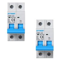 Ettroit - Disjoncteur automatique 40A 2P 220V Protecteur de circuit Stotz 2 pièces