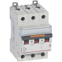 Legrand - disjoncteur DX3 vis/vis 3 poles 400V 25A courbe c 3 modules 409783