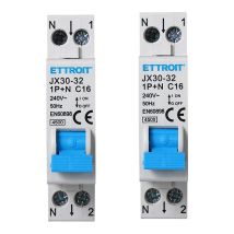 Ettroit - Disjoncteur Magnétothermique Automatique 1P+N 16A 220V Sauvetage 2 pieces