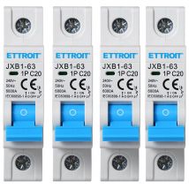 Ettroit - Disjoncteur Magnétothermique Automatique 20A 1P 220V Sauvetage Stotz x 4