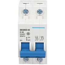 Jeffergarden Disjoncteur Miniature dc, Disjoncteur à Air pv SûR 600 v Haute Efficacité Contact Fort 6KA Capacité de Rupture avec Coque Ignifuge pour