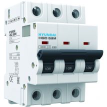 Disjoncteur modulaire 3P, 6kA, 63A, Courbe c