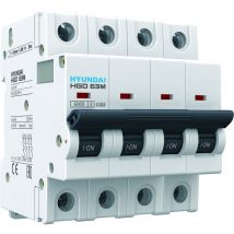 Disjoncteur modulaire 4P, 6kA, 6A, Courbe C