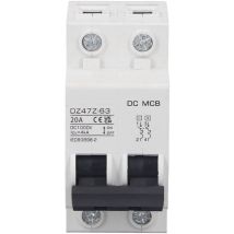 Jeffergarden Disjoncteur cc Protection contre les surcharges système magnétique disjoncteur pv 2P 1000V 20A