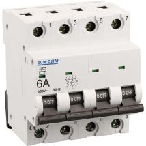 Interruptor autom tico tetrapolar curva C atornillable alto/bajo - IP20/IK02 6A 6kA