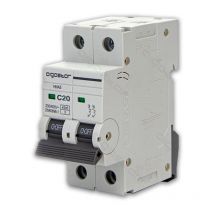 Aigostar - disjoncteur magnétothermique 20A ampères 2P poteaux courbe c