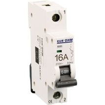 Eur Ohm - Interruptor autom tico unipolar, curva c, conexi n por tornillo arriba/abajo - IP20/IK02 16A 6kA