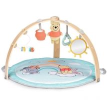 Disney Baby - Winnie - Wendbarer, Faltbarer Spielteppich Für Babys - Holzspielbogen - Sensorische Und Musikalische Spielzeuge, Spiegel