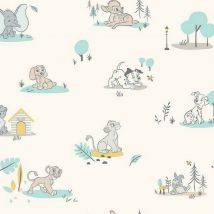 Roommates - Papier Peint Mural Bébés Animaux Disney Couleurs - Multicolor