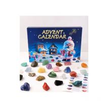 Adventskalender 2024 – 24 Tage, Kristall-Weihnachts-Countdown-Kalender, Edelsteine, natürliche Mineralien und Steine ​​und Weihnachtsgeschenkpaket