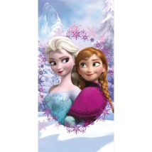 Disney Frozen - Disney - Serviette De Plage En Coton 'la Reine Des Neiges : Encadrement'- Multicolore - 70 X 140 Cm - Livraison Gratuite