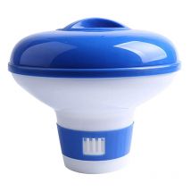 Dispensador automático de pastillas de cloro para piscinas flotantes, spas y cajas de desinfección.