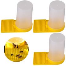 Linghhang - Dispensador de agua para abejas (3 unidades), entrada de plástico para alimentación de abejas, nido de abejas, colmena, comedero,