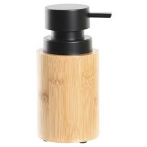 Dispensador de jabón Dkd Home Decor negro natural bambú polipropileno loft 8 x 8 x 16 cm