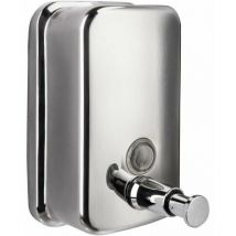 BSR - Ahlsen Dispensador de jabón de acero inoxidable, caja de jabón de cocina para baño montada en la pared, botella desinfectante de manos para