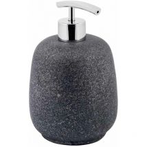 Metaform - Dispensador de jabón jabonera de encimera gris de poliresina para baño mod. Afra
