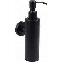 Wahaison - shining house Dispensador de jabón de pared de acero inoxidable 304, 200 ml, negro mate, dispensador de jabón de pared, manual para baño,