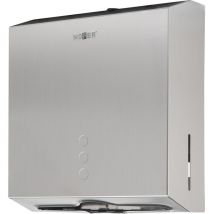Dispensador de papel toalla adosado de acero inoxidable Nofer Acabado: Satinado