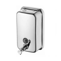 Dispenser di sapone, dispenser di sapone manuale a parete in acciaio inossidabile, dispenser di sapone commerciale per bagno e cucina (500 ml)