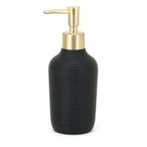 Dispenser nero e oro in poliresina - Serie Elegant